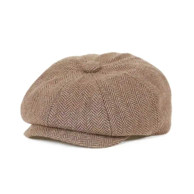 Casquette béret Vintage pour enfants, joli et élégant, chapeau de journal Ca rétro et Tweed pour enfants