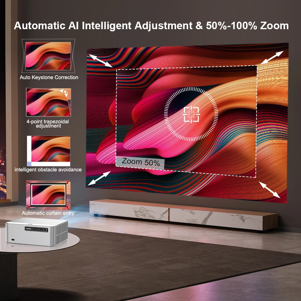 PROGAGA Full HD 1080P projecteur 4k PG610W Android WiFi mise au point automatique PG610 projecteur Portable PK DLP Home cinéma faisceau de film extérieur vidéo projecteur videoprojecteur 4k home cinéma