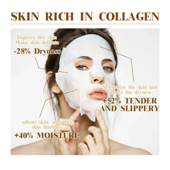 Masque Facial Anti-rides au collagène, 10 pièces, Anti-vieillissement, estompe les ridules, peau ferme, hydratant, éclaircissant, soins de la peau, cosmétiques coréens