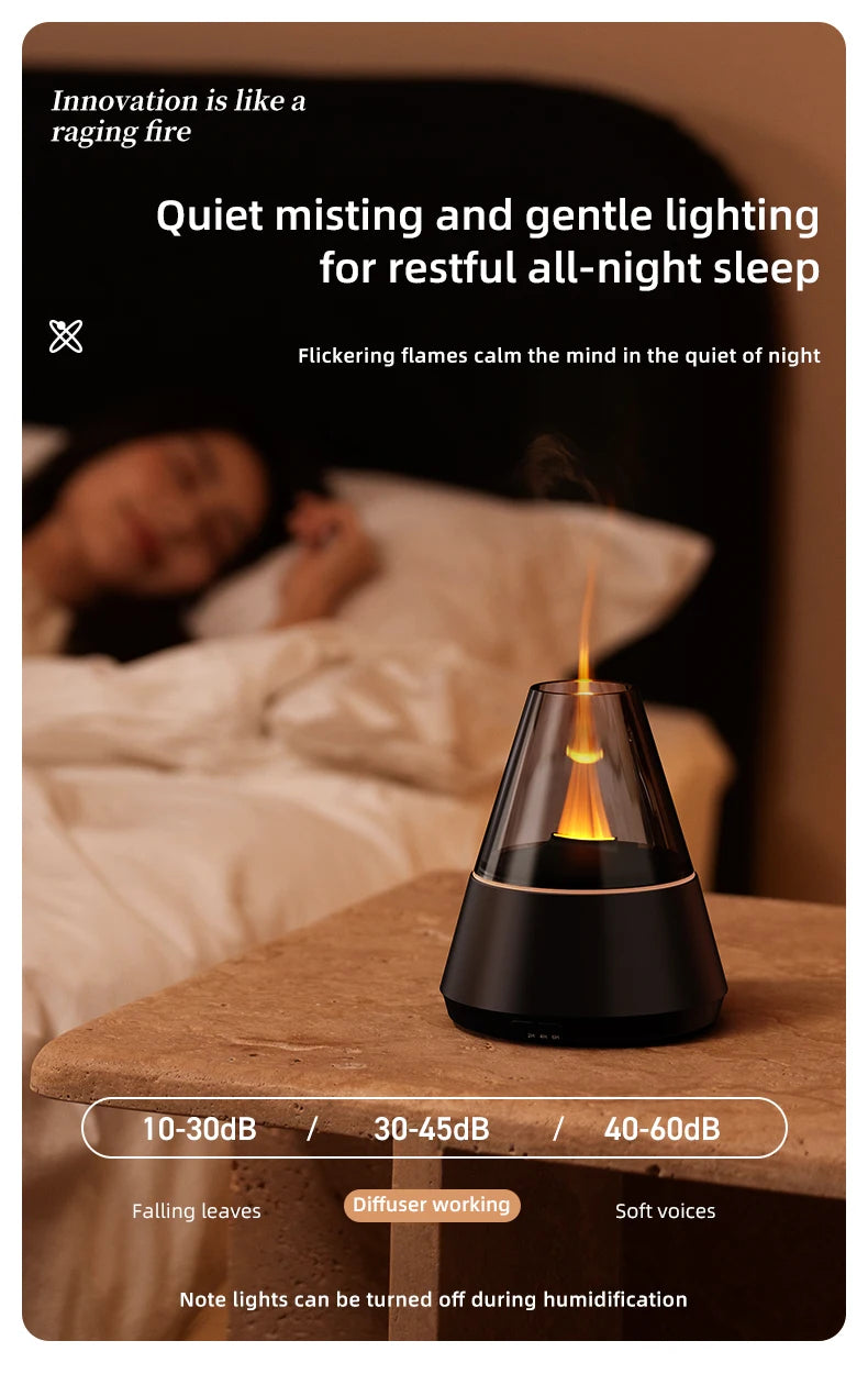 Diffuseur d'huiles essentielles, diffuseur d'arôme d'aromathérapie de Style moderne avec bougie, humidificateur ultrasonique à brume fraîche de parfum