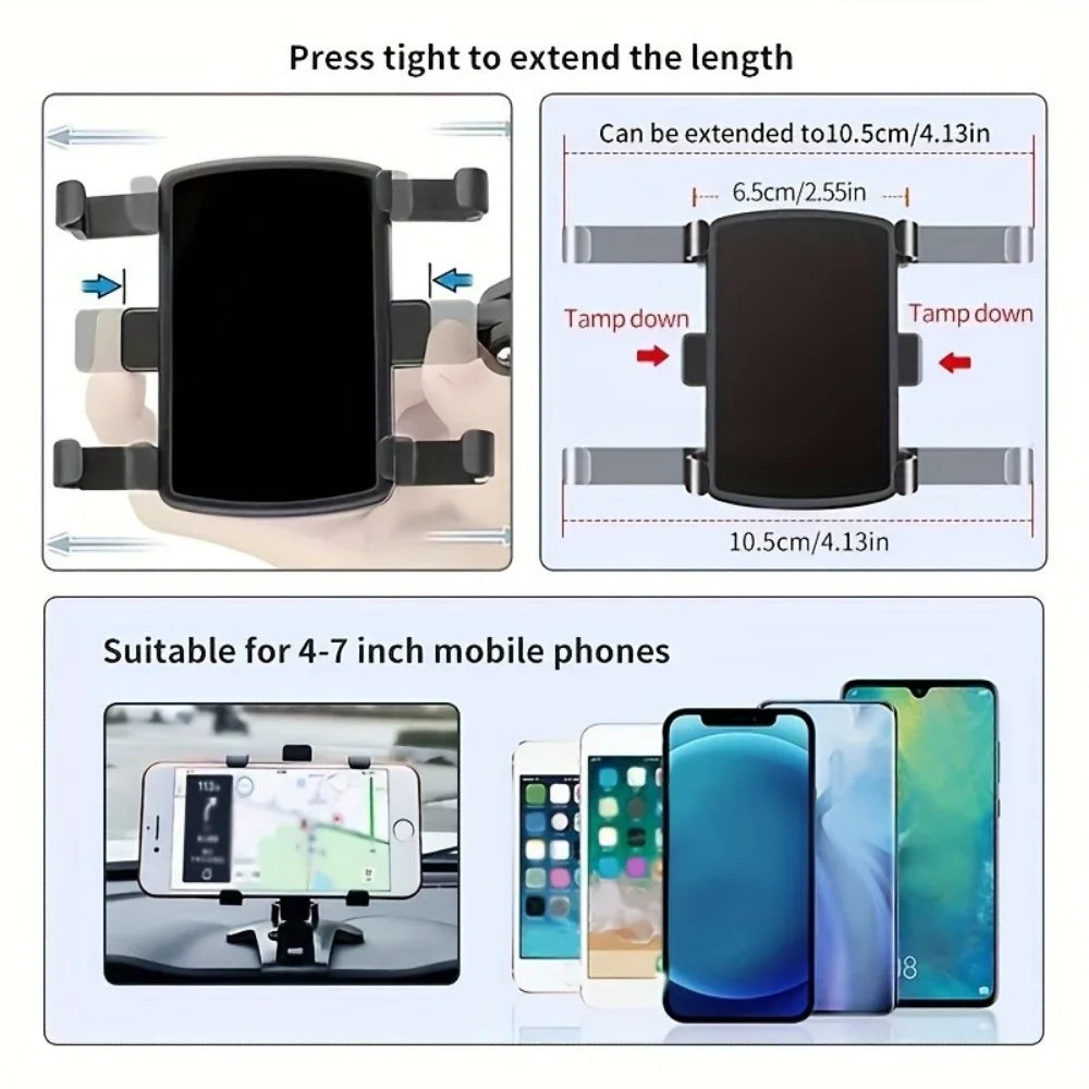 Support de téléphone universel pour tableau de bord de voiture 360 °     Support de voiture pour Smartphone rotatif, pour iPhone,