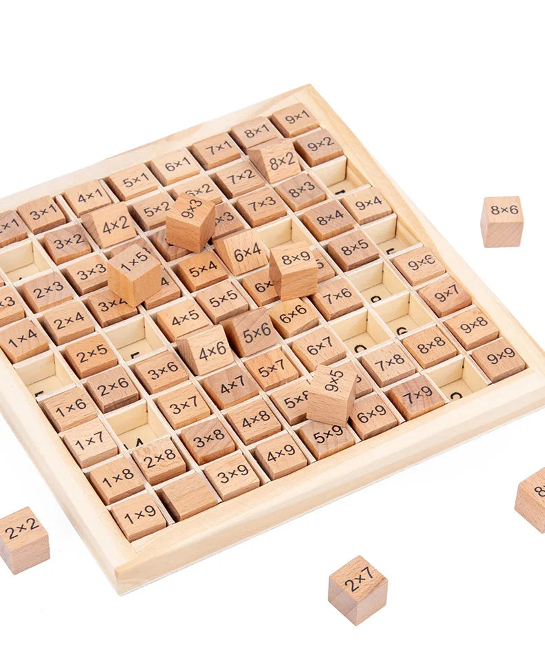 Jouets éducatifs en bois Montessori pour enfants, jouets pour bébés, Table de Multiplication 99, mathématiques préscolaires, arithmétique, outils pédagogiques, cadeau