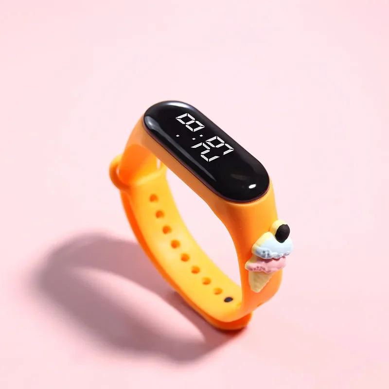 Montre numérique en silicone pour enfants, montres de sport pour enfants, montres électroniques pour filles, montre-bracelet de dessin animé LED, mode