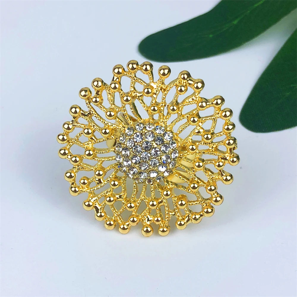 Ensembles de bijoux plaqués or 18 carats pour femmes, collier design de luxe, boucles d'oreilles, bracelet et bague, ensemble complet, haute qualité, tendance