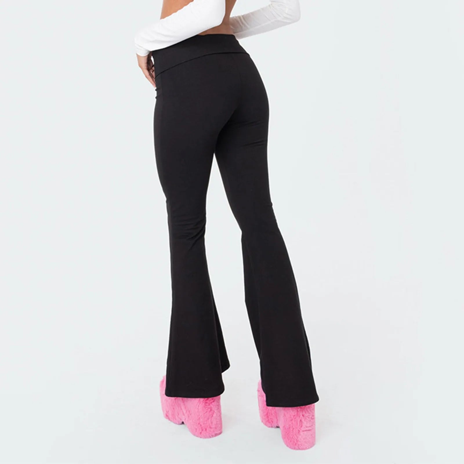 Leggings évasés pour femmes, taille haute, jambes larges, pantalons de Yoga, collants d'entraînement, de Fitness, de sport, vêtements amincissants décontractés