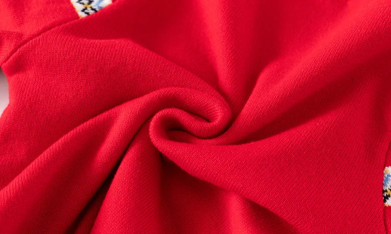 Pull imprimé de noël pour enfants, Costume du nouvel an 2025, manches longues, col rond, pulls tricotés doux et décontractés, pull chaud, haut de noël