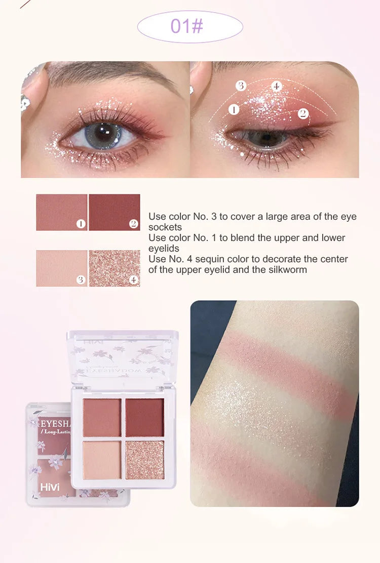 Ensemble de beauté 8 pièces avec rouge à lèvres, correcteur, fard à paupières, sourcils et fard à joues