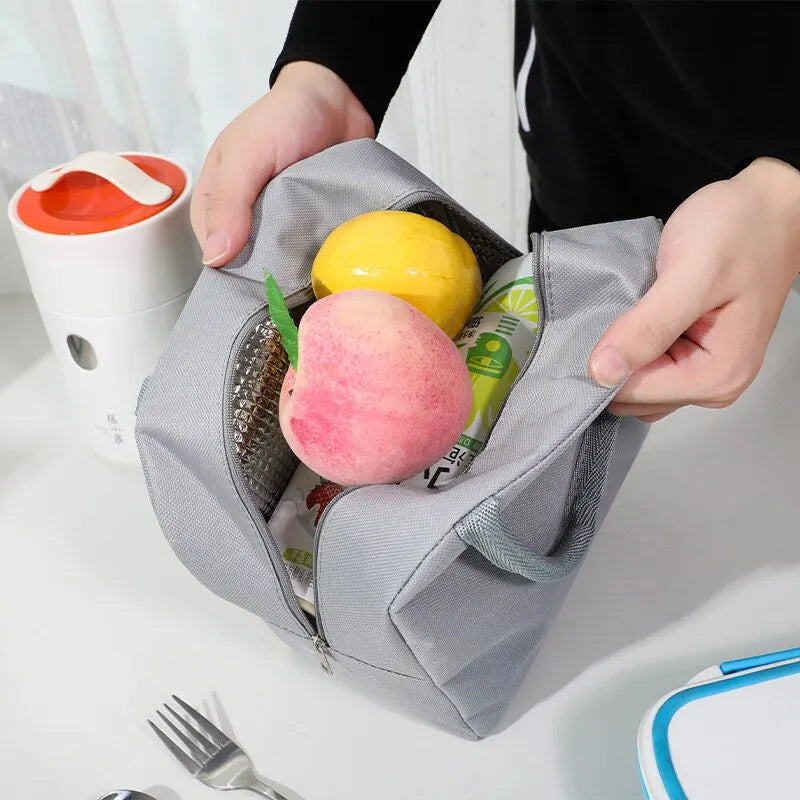 Sacs à lunch pour enfants, sac de pique-nique portable extérieur, sac de rangement des aliments, boîte à lunch pour enfants, documents solides, isolation thermique, grande capacité