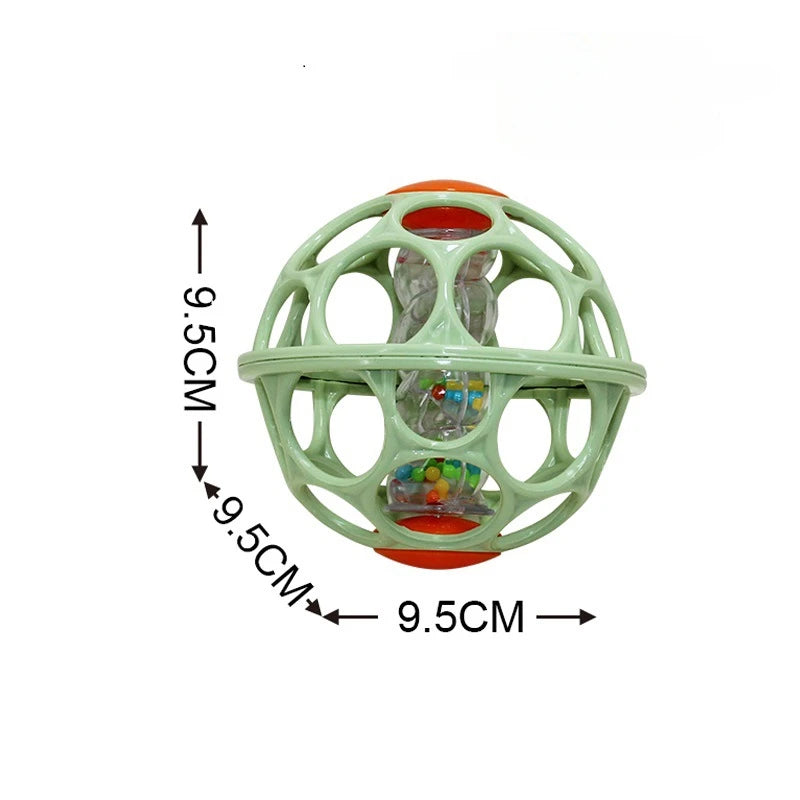 Hochet à main pour bébé, boule souple, jouets pour nouveau-né, anneaux de dentition, cloche à main, jouets sensoriels, jouets éducatifs pour enfants de 0 à 12 mois