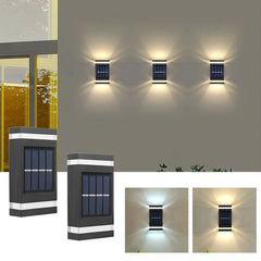 Lampe murale solaire extérieure étanche à énergie solaire éclairage haut/bas pour jardin cour décoration extérieure de la maison IP65 lumière de chemin solaire