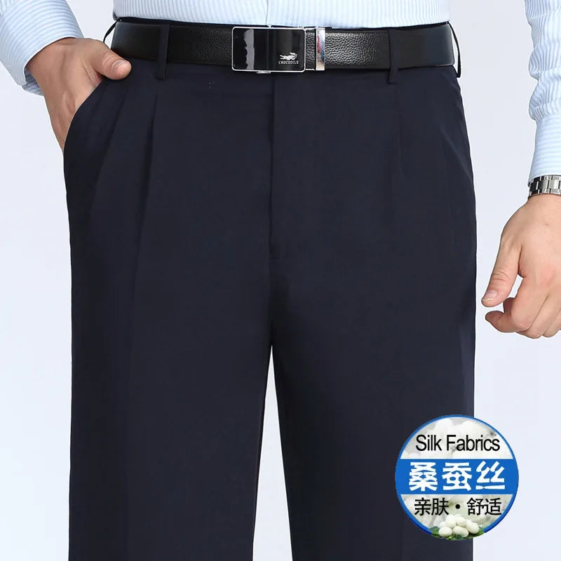 Men's trousers, men's clothing, men's pants, high-waisted trousers, spring/summer trousers, British streetwear style, casual office trousers