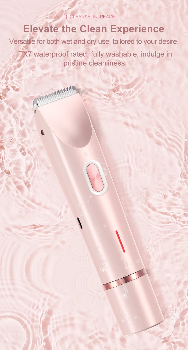 2-in-1 Electric Epilator, Painless Shaver, Bikini Trimmer, Facial Mustache Trimmer, Body Shaver for Women, Facial Epilator