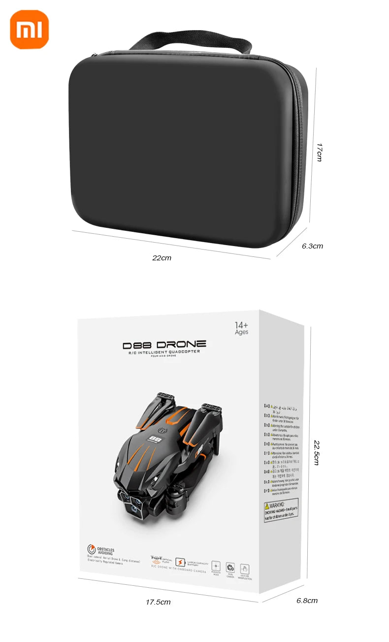 Xiaomi D88 Drone 8K aérien HD double caméra photographie Intelligent évitement d'obstacles moteur sans brosse 5G WIFI GPS retour VR Drone