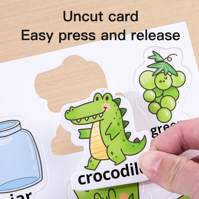 Livre silencieux pour bébés, jouet éducatif, apprentissage précoce, reconnaissance des couleurs avec Velcro, bâton réutilisable, Pages de pelage, jeu interactif