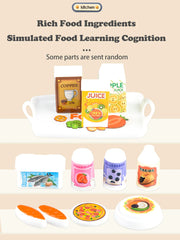 Accessoires de cuisine pour enfants, ensemble de jeu, jouets, aliments de cuisine, casseroles, Pots à lait, fourchette à pain pour enfants de 3 ans et plus, garçons et filles