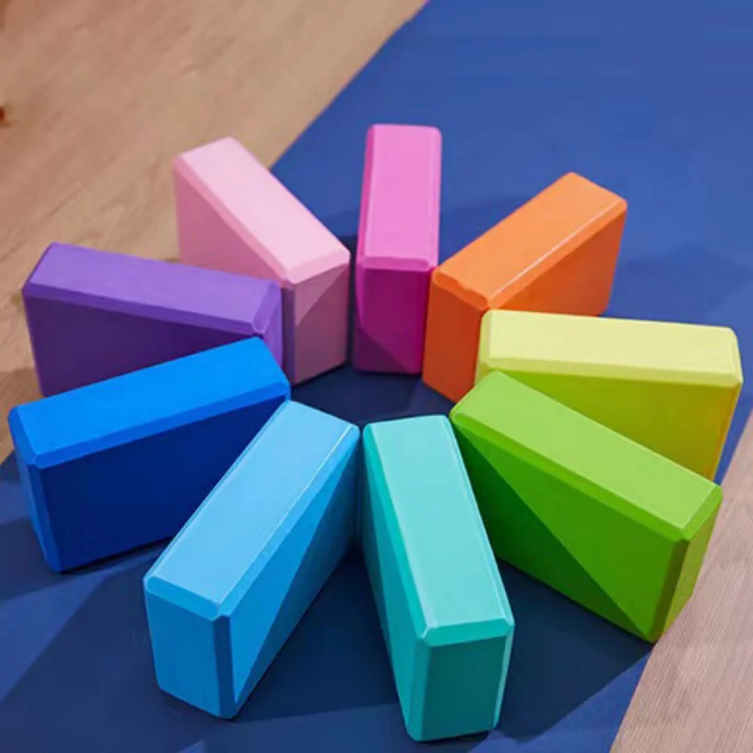 Blocs de Yoga haute densité 1 pièce, briques de Fitness d'entraînement en mousse EVA, blocs de gymnastique antidérapants à poignée extensible Pilates, gymnastique