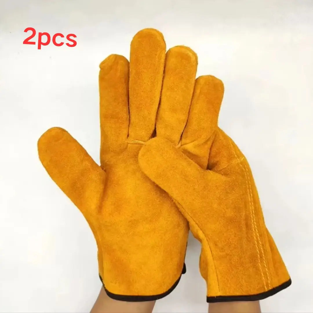 Gants de travail en cuir de vache souple pour hommes, pour conducteur, chasse, conduite, ferme, jardin, soudage, Protection de sécurité, gant de mécanicien