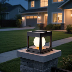 2-LED outdoor solar light, waterproof pillar lights, capital lights, for yards, lawns, walkways, gardens, camping.