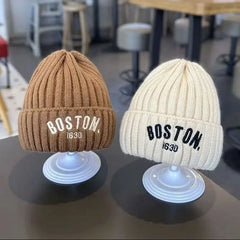 Chapeau de Protection en Laine pour Bébé, Épais et Chaud, Version Coréenne, Cadeau d'Hiver pour Enfant