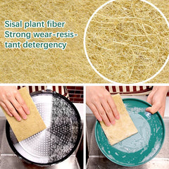 Éponges en microcarence de sisal pour la vaisselle, éponges végétales écologiques, fibre naturelle, livres, gril, accessoires de cuisine, 5 pièces, 10 pièces