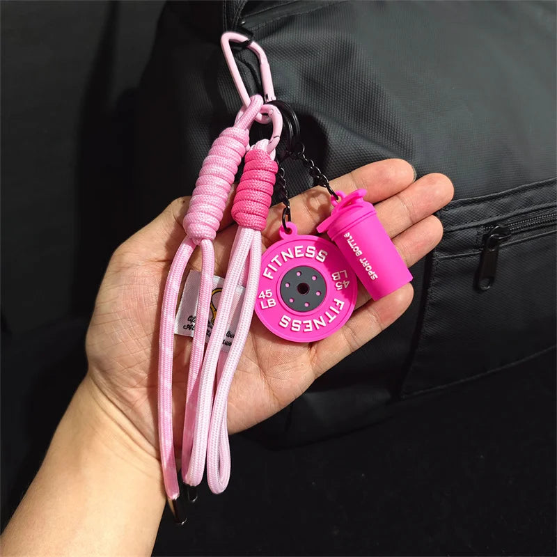 Porte-clés de Fitness pour les amateurs de gymnastique, cadeau Premium, accessoires pour les amateurs de sport, sacs d'entraînement, bouteilles d'eau, boucle en forme de D