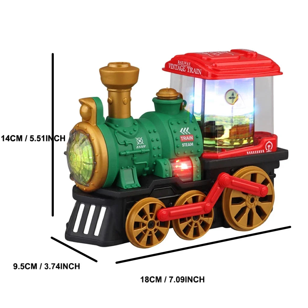 Jouet de Train pour tout-petits 3-5, camions Locomotive moteur à vapeur électrique avec fumée, lumière et son, camions jouets pour tout-petits, cadeau pour garçons
