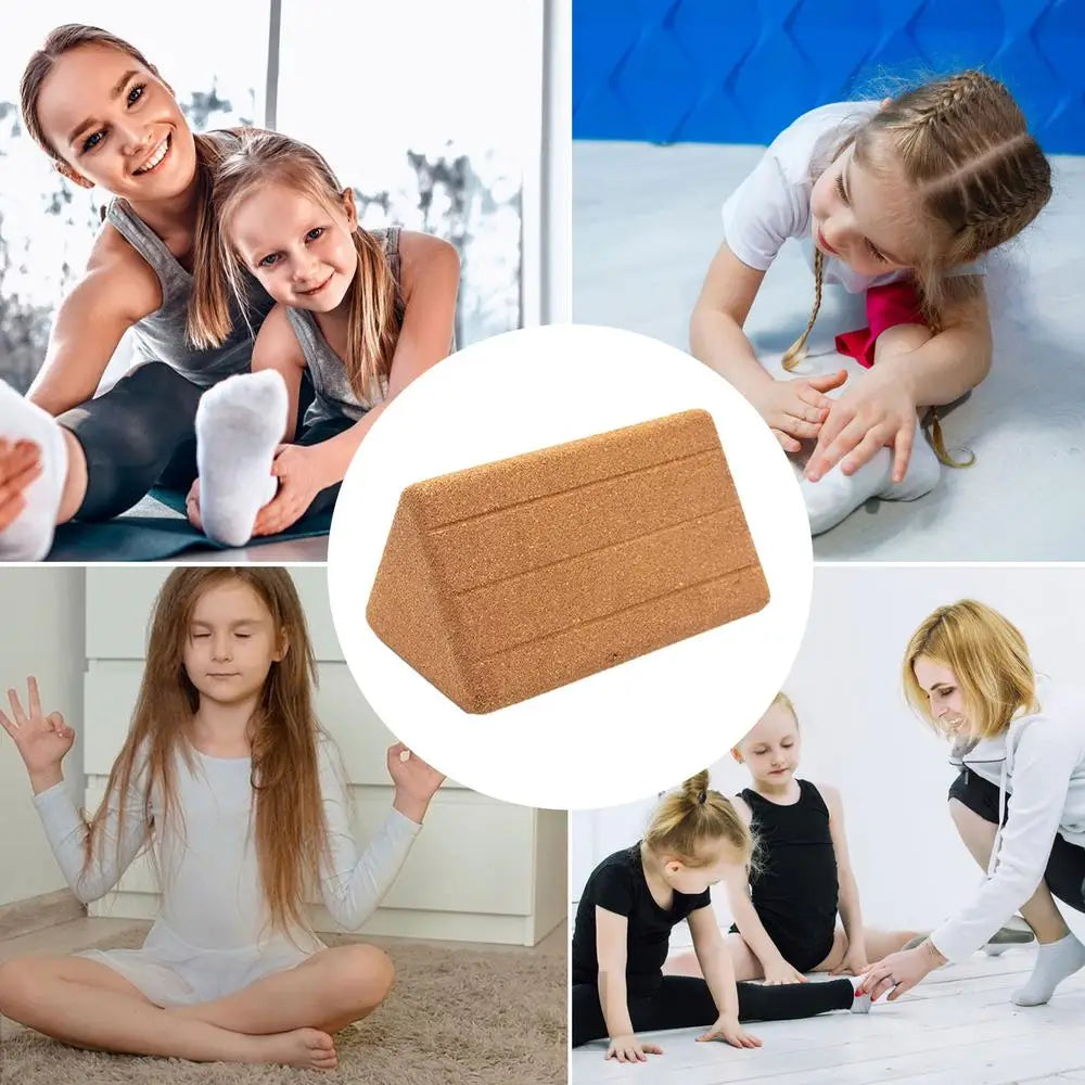 Bloc de Yoga en liège, brique en mousse EVA pour débutants, accessoires de Yoga, Pilates, exercice d'entraînement, brique triangulaire