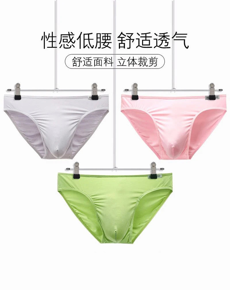 Men's modal underwear, high-quality briefs, soft, breathable, comfortable men's trousers, boxer shorts for young men, sexy U-shaped bulge powder panties