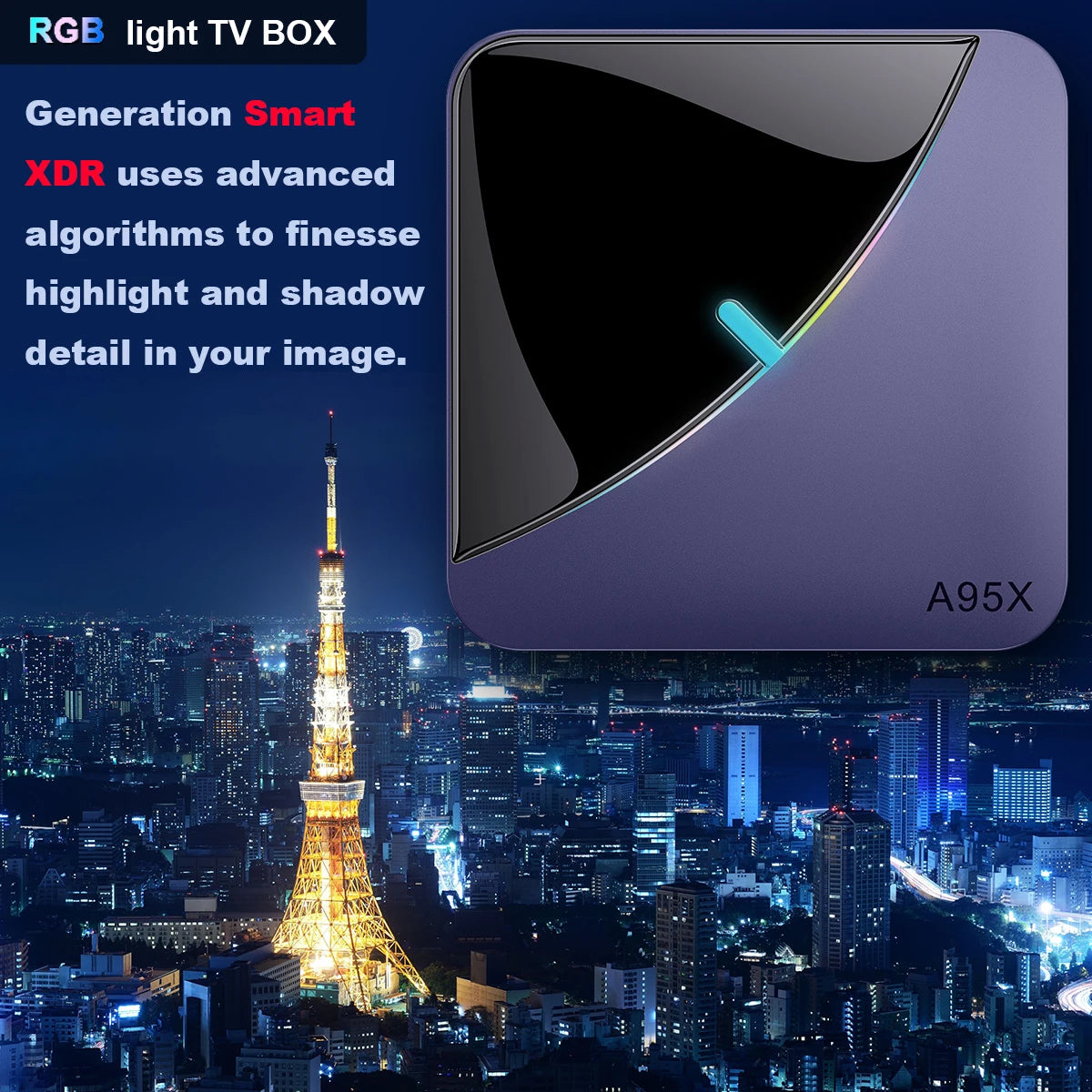 Boîtier Smart TV Android 11, A95X F3AirII, Amlogic S905Y4 BTpig, 4 Go RAM, 64 Go ROM, 4K, Vidéo RGB Light, 2024G, 5G, Touriste, Wifi, Décodeur Dean, 2.4