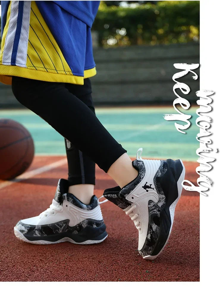 2025 chaussures de Basket-ball pour enfants baskets nouveaux garçons marque semelle épaisse antidérapant enfants chaussures de sport enfant garçon Basket formateur chaussures