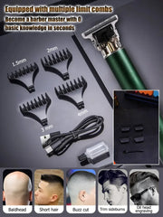 Tondeuse à cheveux professionnelle Machine de coupe de cheveux barbier tondeuse à cheveux Rechargeable tondeuse à cheveux en métal pour hommes