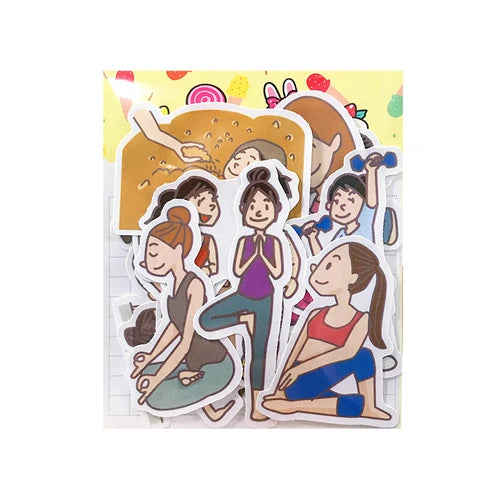 Autocollants pour manuel de nourriture légère, 25 pièces, perte de poids, sport, nutrition, Yoga, course à pied, manuel, Album journal intime, décoration étanche