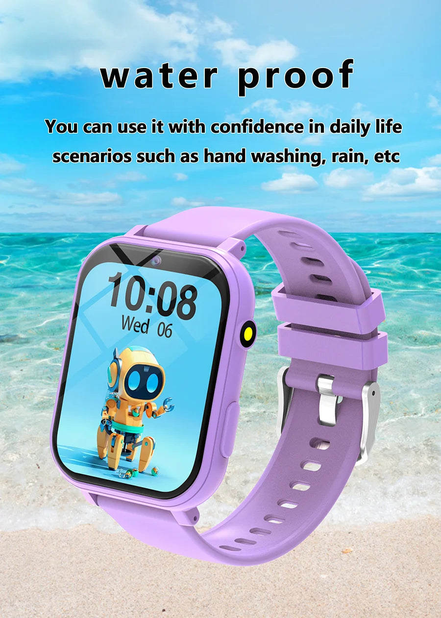 Nouveaux enfants Smartwatch jeux HD caméra frontale surveillance du sommeil lampe de poche électronique écran tactile alarme calculatrice cadeau garçons filles