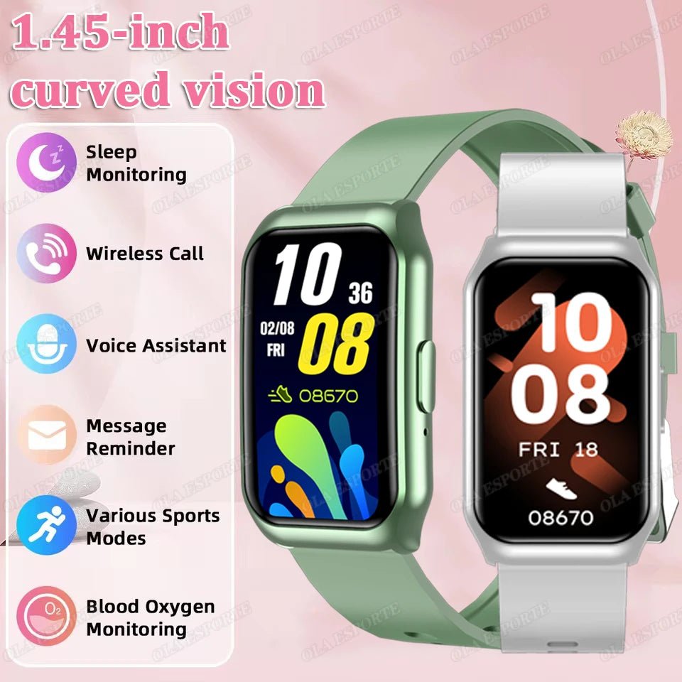 New curved screen smartwatch 2025 for health watch, heart rate, blood oxygen/pressure, sleep monitor, sports, waterproof smartwatch