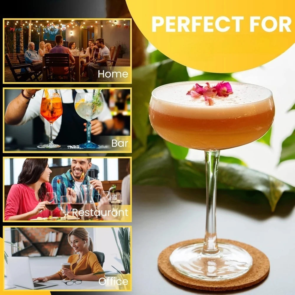 Sous-verres ronds en liège naturel, 10 pièces, tapis en bois, durables, antidérapants, pour thé, café, tasse, porte-boissons, décoration de Table, fournitures pour la maison, bricolage