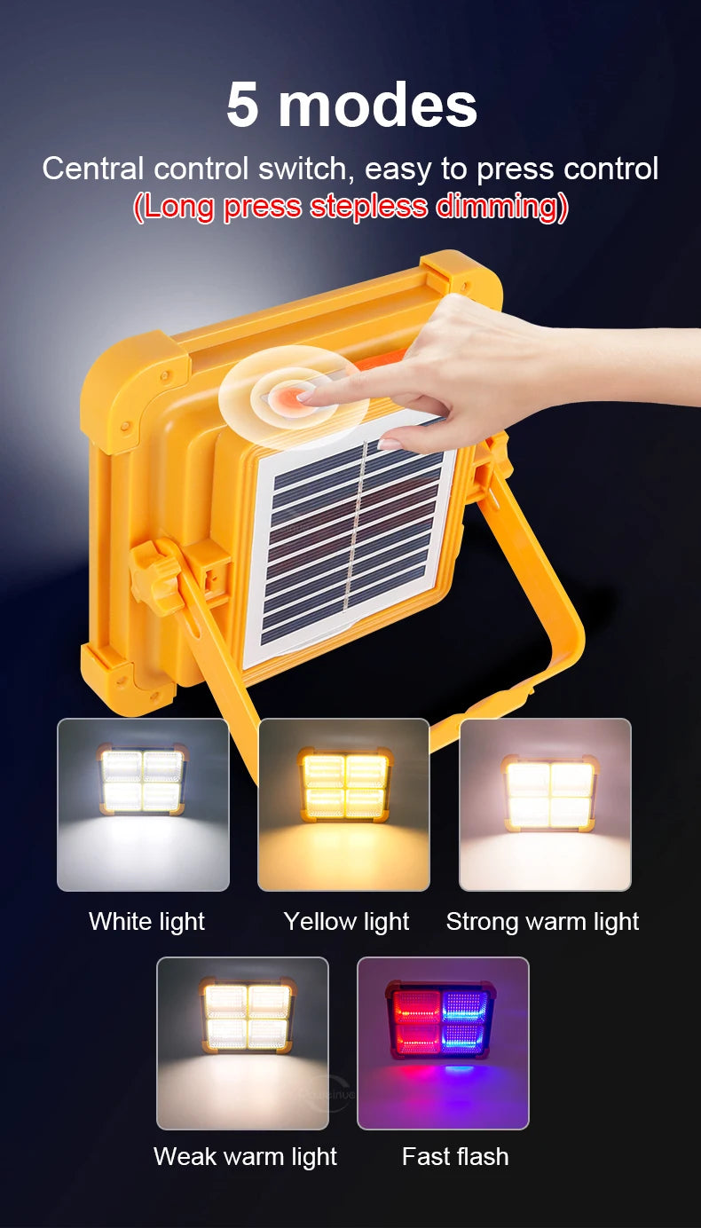 2025 New Outdoor Solar Lamp 35000000 LM LED Solar Light Outdoor Solar Light Emergency Camping Light Type-C Hanging Lantern