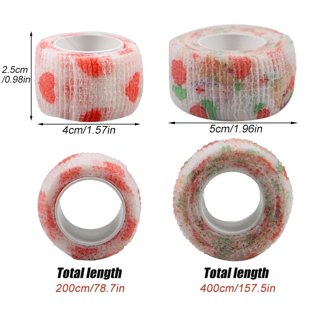 5-piece set self-adhesive elastic bandage, first aid wrap, sprain, cohesive elastic bandage, sports injury, finger bandage, adhesive wrap