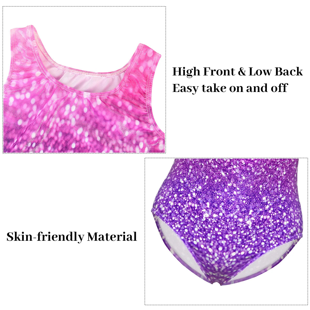 Justaucorps de gymnastique pour filles, vêtements de danse pour enfants avec short assorti, bandeau pour enfants