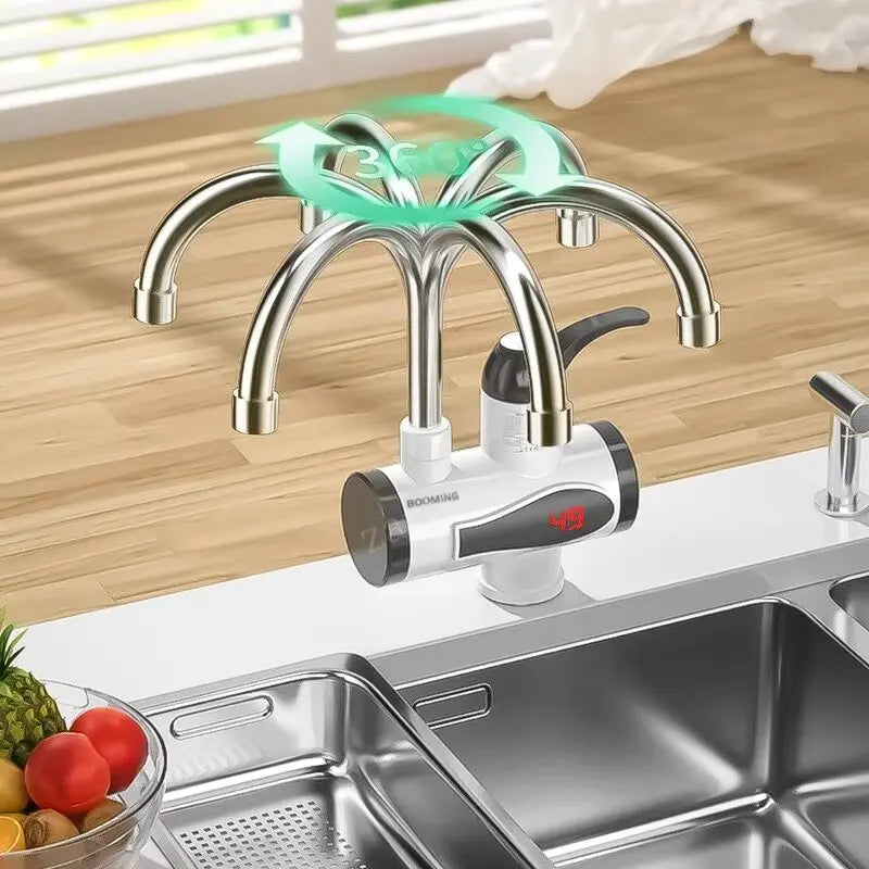 Robinet électrique chauffe-eau affichage de la température chauffe-eau instantané cuisine Machine de chauffage de l'eau sans réservoir