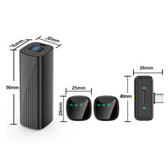 Mini Microphone sans fil professionnel avec étui de chargement de tiroir pour iPhone Android double Microphone Lavalier pour l'enregistrement vidéo