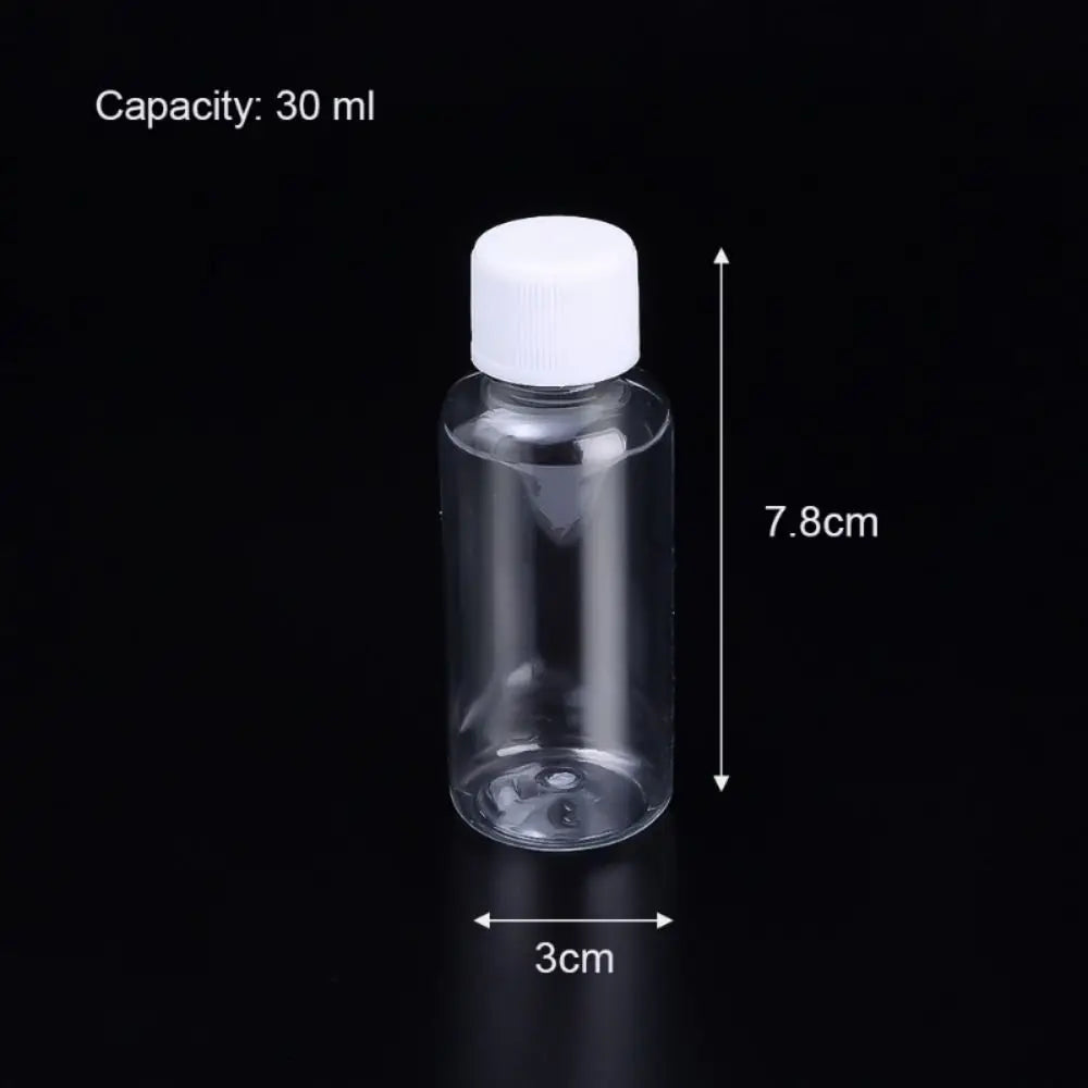AfricSeal HI-Bouteille d'emballage réutilisable en plastique, plusieurs échantillons de cosmétiques, shampoing, poudre liquide, 10 ml, 20 ml, 30 ml, 50 ml, 80 ml, 100ml