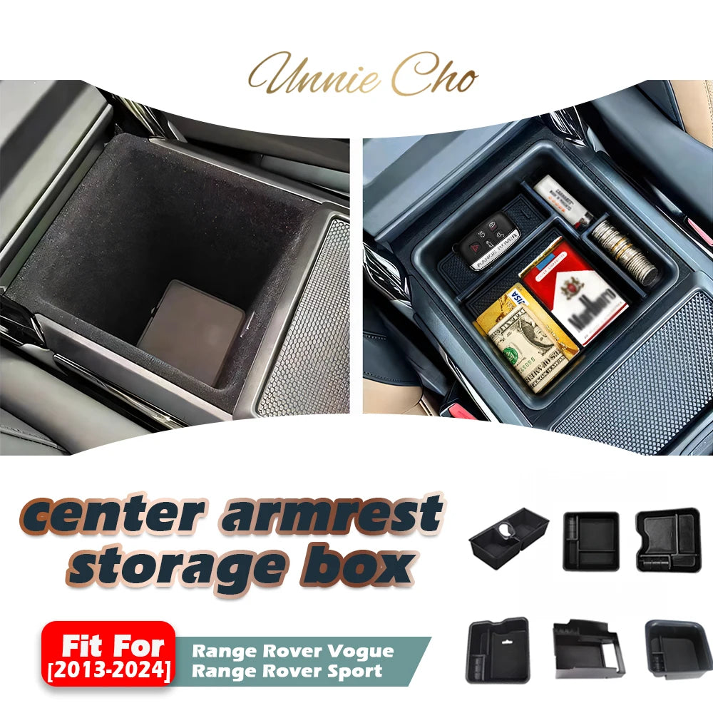 Range Rover-Boîte de rangement pour console centrale de sport, espace bien rangé, valeur d'accoudoir, fournitures de rangement