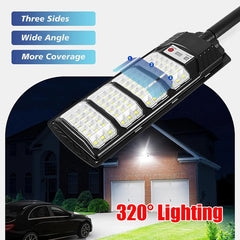 10000W lampe solaire extérieure Ultra puissantes lumières extérieures solaires 320° éclairage à large gamme luminosité projecteurs de rue réglables