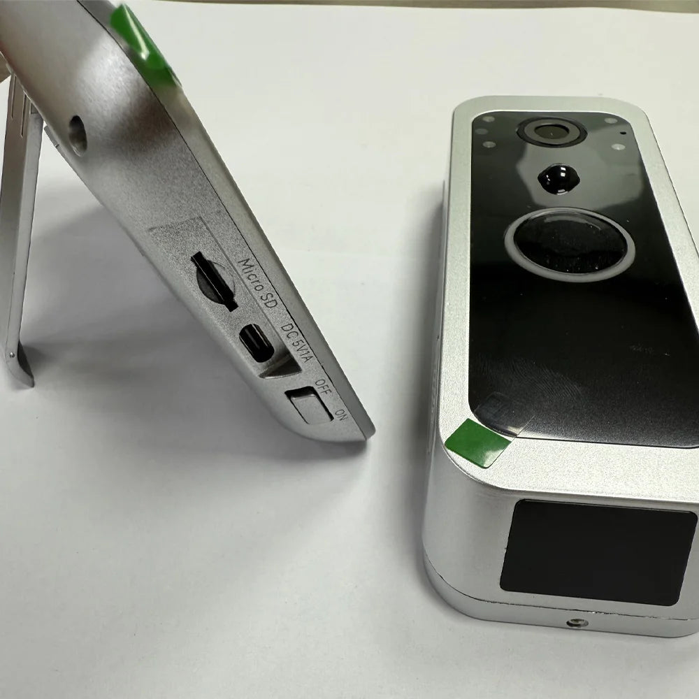 Tuya Smart Life 1080P WiFi vidéo sonnette batterie 100% système d'interphone de porte sans fil PIR caméra extérieure 5 pouces écran de moniteur