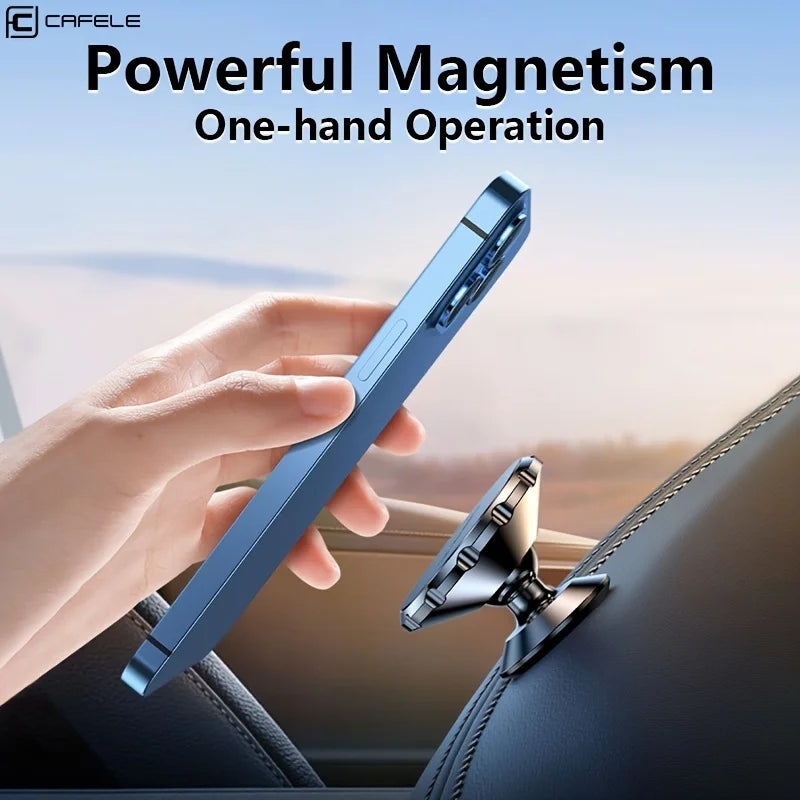 Support de téléphone magnétique pour voiture, Support de téléphone magnétique rotatif à 360 degrés pour téléphone portable de voiture, Support universel pour tableau de bord