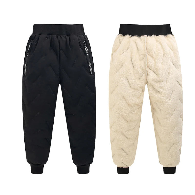 Filles hiver chaud mode cachemire coton pantalon pour garçons âgés de 3 à 12 ans enfants décontracté imperméable épaissir pantalons de survêtement vêtements pour enfants
