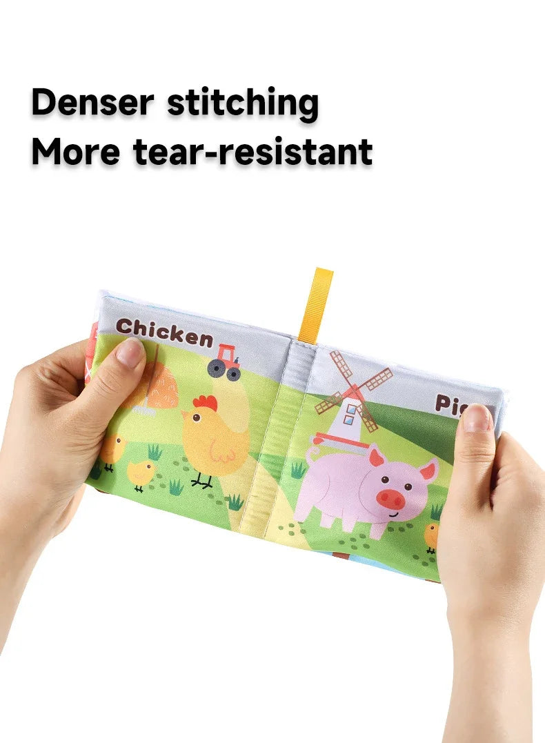 Livre de grillades doux pour enfants, jouets pour enfants précoces, son de bruissement, fruits, nombres d'animaux, moyens de transport alimentaires