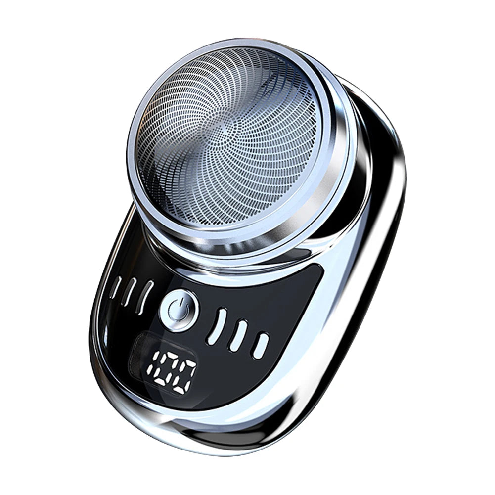 Mini rasoir électrique de voyage pour hommes avec affichage numérique, tondeuse à barbe pour le visage, rasoir aste lavable, taille de poche portable