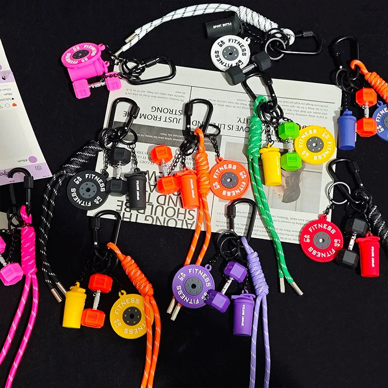 Porte-clés de Fitness pour les amateurs de gymnastique, cadeau Premium, accessoires pour les amateurs de sport, sacs d'entraînement, bouteilles d'eau, boucle en forme de D