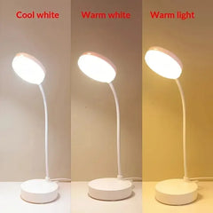 LED Table Lamp, 3 Levels, Dimmable, Wireless, Touch-Sensitive LED Desk Lamp, Night Light, USB Rechargeable Touch Lamp for Bedroom, Study, Office